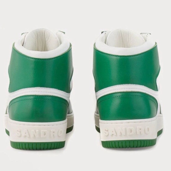 Sandro Green High-TOP mens SNEAKERS size 44 US 11 - Picture 2 of 7